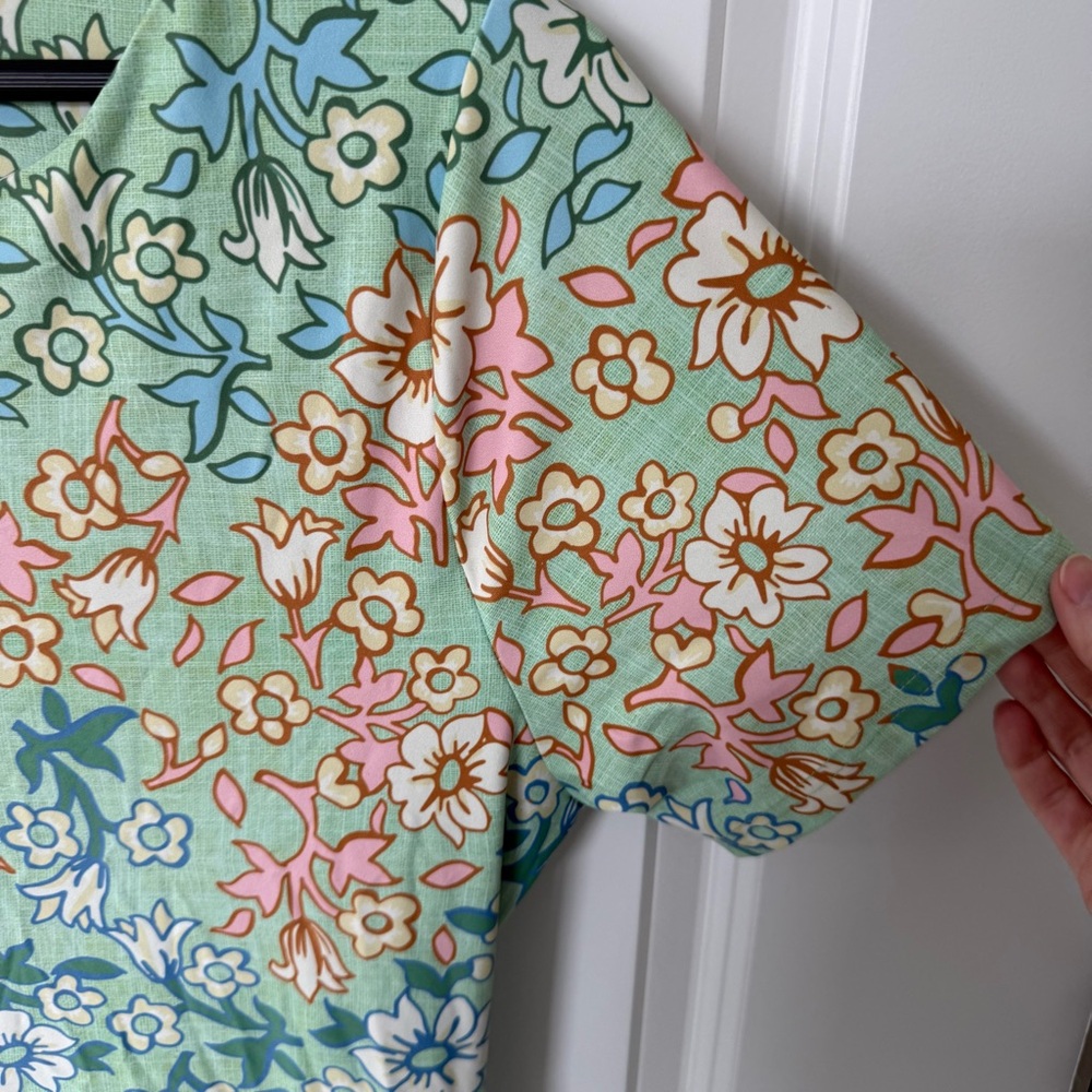 Smith & Quinn The Celine Basil Daisy Dress Size Large - Picture 5 of 8